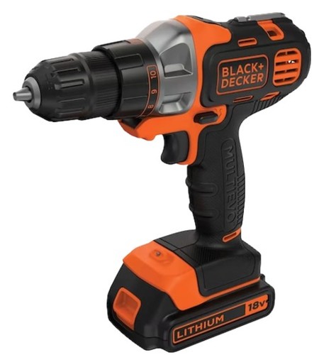 מארז מברגה/מקדחה/מסור + ראש מסור אנכי Black+Decker MULTIEVO 18V