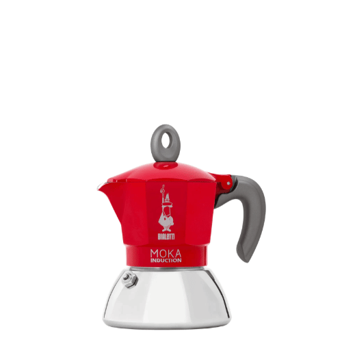 מקינטה מוקה לאינדוקציה 2 כוסות אדום Bialetti Moka Induction