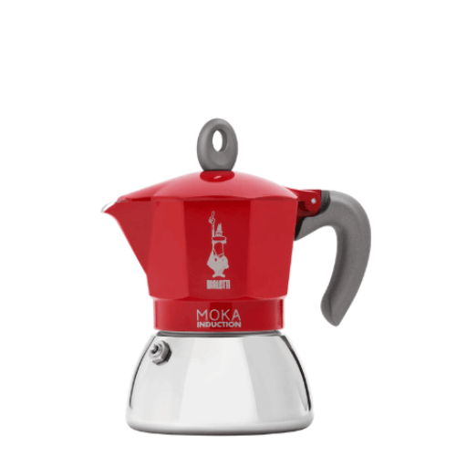 מקינטה מוקה לאינדוקציה 4 כוסות אדום Bialetti Moka Induction