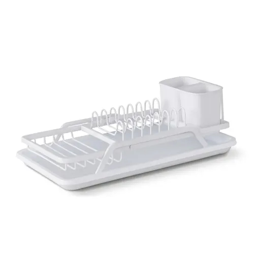 בלבן - מייבש כלים מנירוסטה | קומפקטי 40×23×12.5 ס״מ | מגש ניקוז + סכומון מתוך קולקציית מתקן לייבוש כלים (דגם מלא) - איכות פרימיום בלתי מתפשרת ואח