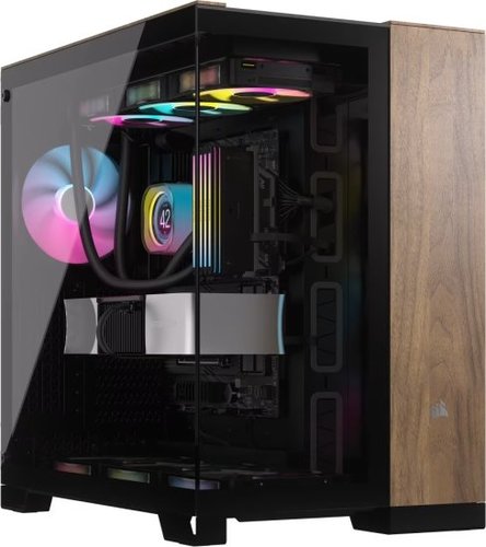 מארז שחור CORSAIR 6500X MID T.Glass