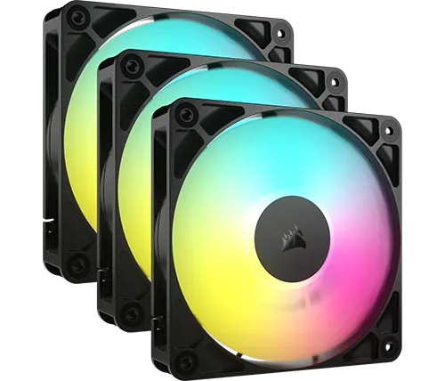 מאווררים שחור CORSAIR RS120-R ARGB 3x Triple