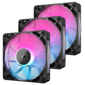מאוורר שחור CORSAIR ICUE LINK x3 QX120 3FAN + HUB