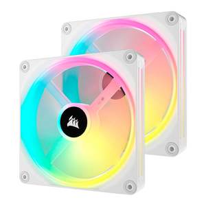 מאוורר לבן CORSAIR ICUE LINK x2 QX140 2FAN + HUB