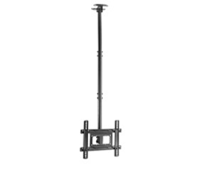 זרוע תקרה ארוכה אוניברסלית הטייה זווית 25 מעלות לטלויזיות להרכבה מהתקרה עד 70