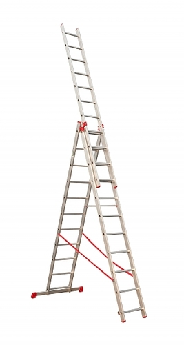 סולם אלומיניום 13X3 שלבים  גובה מקסימלי  8.82 מ' KR-0343 KRAUSS 