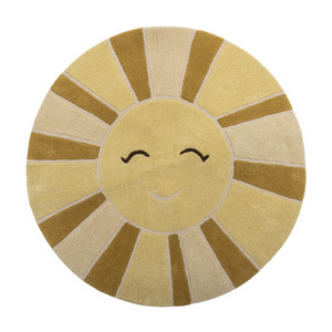 שטיח צמר שמש Sun קוטר 110 ס"מ - צהוב