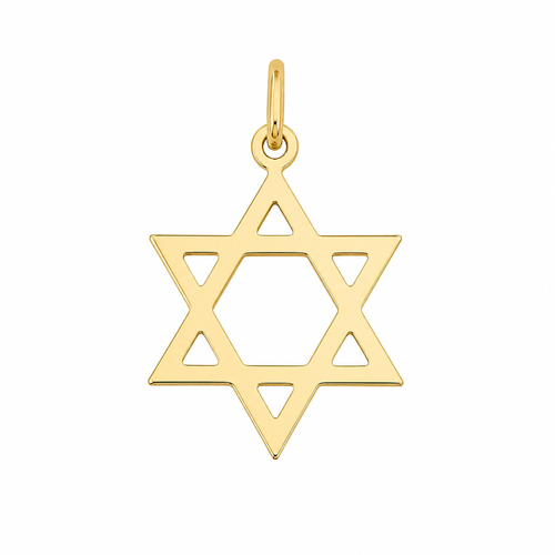 תליון מגן דוד זהב צהוב 14 קראט