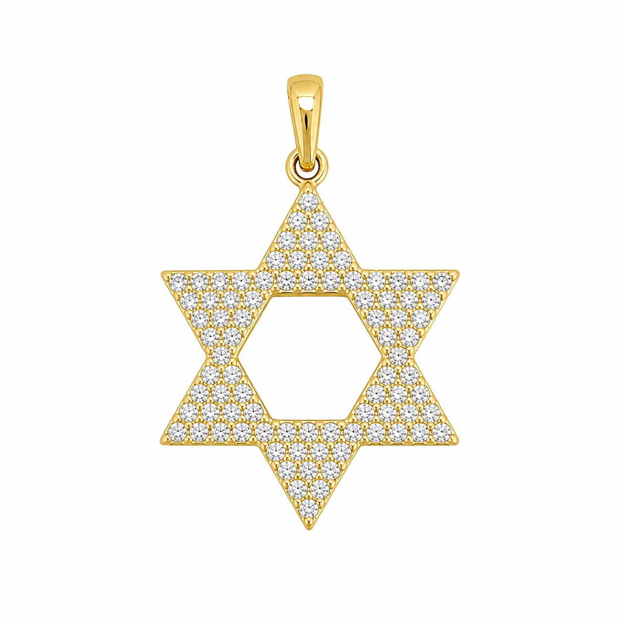 תליון זהב צהוב 14 קראט - משובץ זירקונים