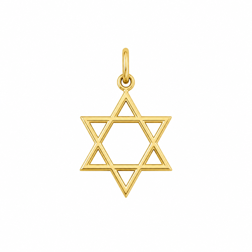 תליון מגן דוד זהב צהוב 14 קראט