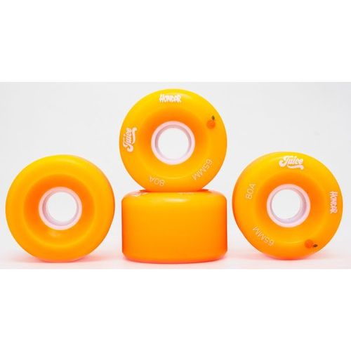 HONDAR JUICE WHEELS 65mmX32mm 80A ORANGE SET OF 4