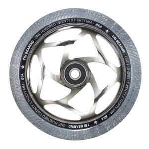 גלגל לקורקינט פעלולים Blunt Tri Bearing Wheel - Chrome/Clear 120mm x 30mm