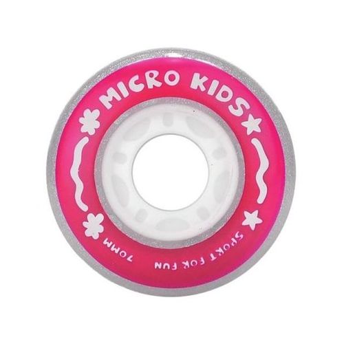 גלגלים סט של 4 MICRO FLASH WHEELS FOR KIDS SKATE 70MM 85A RED