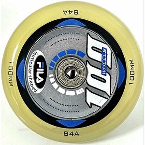 גלגלים סט של 4 כולל מיסבים וספייסרים FILA LANTICULAR 100MM 84A