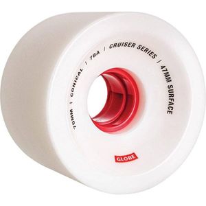 Globe Conical Cruiser Wheels White/Red 70mm/78A