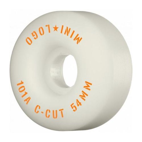 Mini Logo Skateboard Wheels C-cut 54mm 101A White 4pk