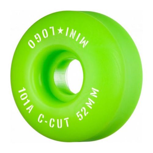 Mini Logo Skateboard Wheels C-cut 52mm 101A Green 4pk