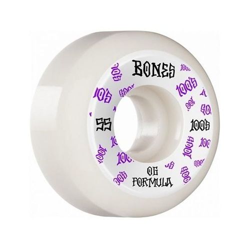 BONES OG Formula Sidecut Skateboard Wheels 100'S 55mm V5 4pk