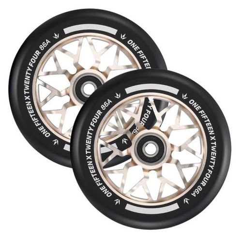 גלגל לקורקינט פעלולים Blunt Sector 115 מ״מ – Ivory / Black