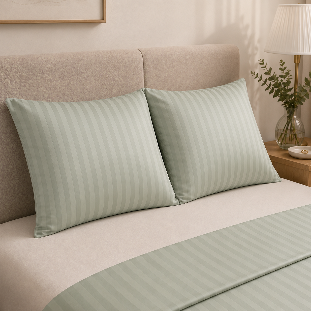 זוג ציפיות 100% כותנה מצרית בצפיפות 500 חוטים לאינץ