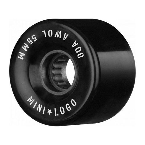 גלגלים לסקיטבורד 4 יח' Mini Logo AWOL Black 55mm 80A