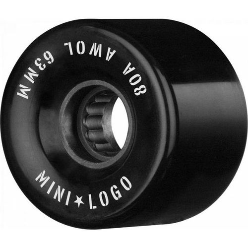 גלגלים לסקיטבורד 4 יח' Mini Logo AWOL Black 63mm 80A
