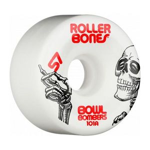 גלגלים לגלגליות Rollerbones Bowl Bombers Wheels 57mm 101A 8pk White