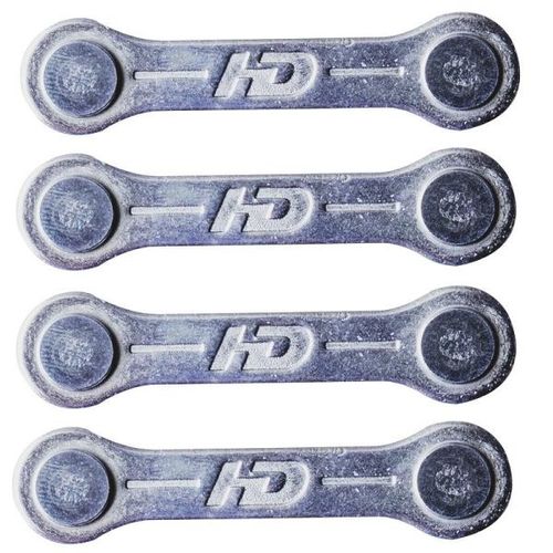 HONDAR Studded Hardware mounting Plates 1.25'' SILVER