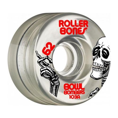 גלגלים לגלגליות Rollerbones Bowl Bombers Wheels Clear 62mm 103A 8pk