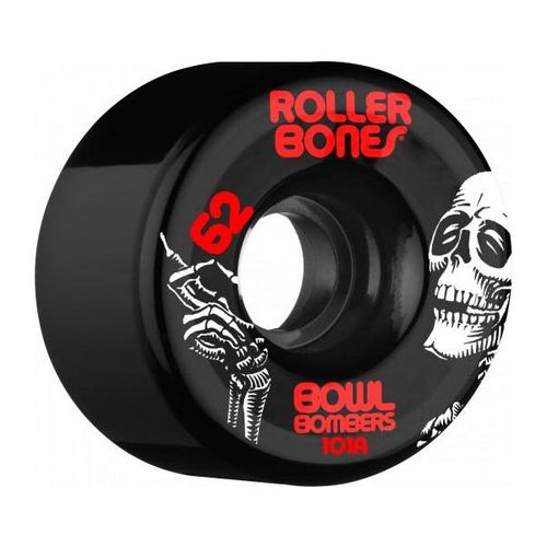 גלגלים לגלגליות Rollerbones Bowl Bombers Wheels Black 62mm 101A 8pk