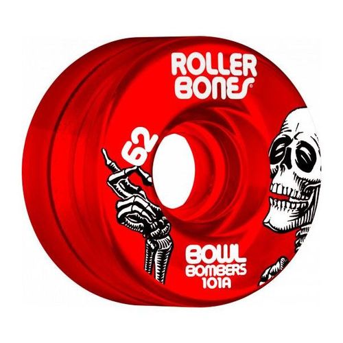 גלגלים לגלגליות Rollerbones Bowl Bombers Wheels Red 62mm 101A 8pk