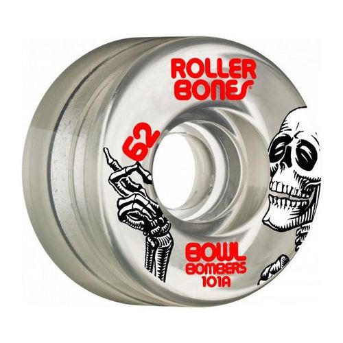 גלגלים לגלגליות Rollerbones Bowl Bombers Wheels Clear 62mm 101A 8pk