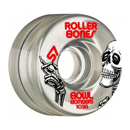 גלגלים לגלגליות Rollerbones Bowl Bombers Wheels 57mm 103A 8pk Clear