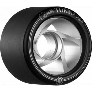 גלגלים לגלגליות Rollerbones Turbo Wheels Clear Aluminum Hub 62mm 92a 8pk Black