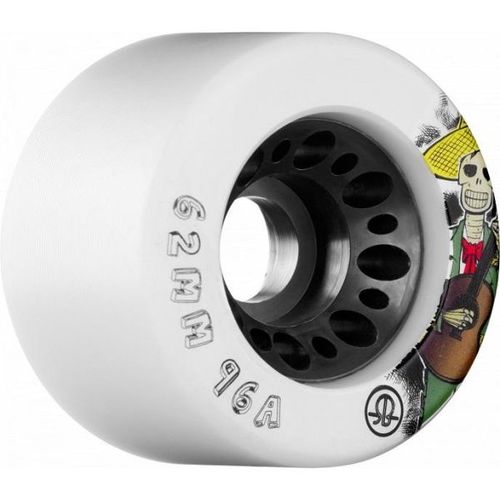 גלגלים לגלגליות Rollerbones Day of the Dead Speed Wheels 62mm x 96a White 8pk