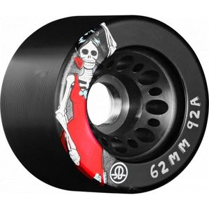 גלגלים לגלגליות Rollerbones Day of the Dead Speed Wheels 62mm x 92a Black 8pk