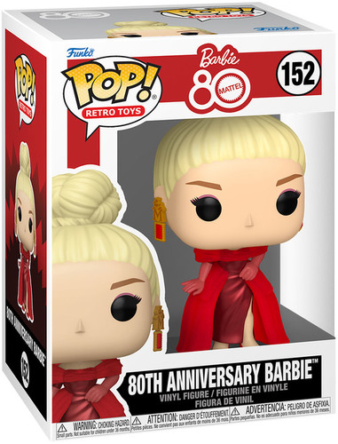 בובת פופ בארבי מהדורת 80 שנה | Funko Pop! 80th Anniversary Barbie Mattel 152 