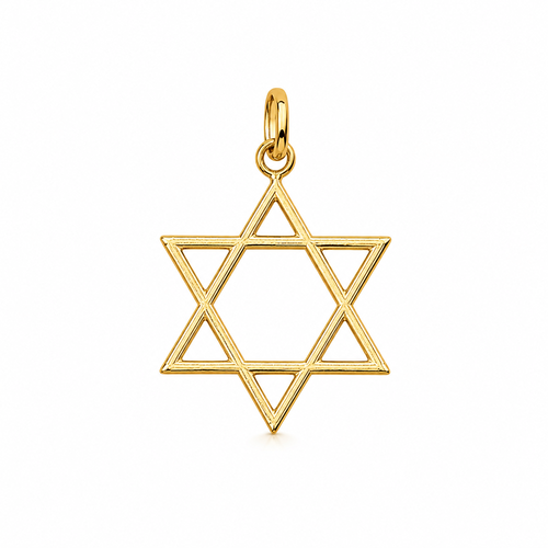 תליון מגן דוד זהב צהוב 14 קראט