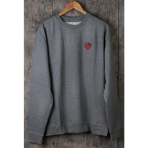 PARIS SWOOSH EMB CREW GUNMETAL HEATHER