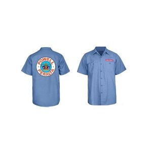 Powell-Peralta Skateboard Skeleton Work Shirt Blue
