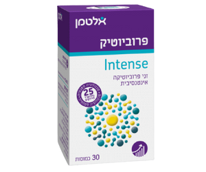 אינטנס | פרוביוטיק | מכיל 30 כמוסות | זני פרוביוטיקה אינטנסיבית | טכנולוגיה פטנטית