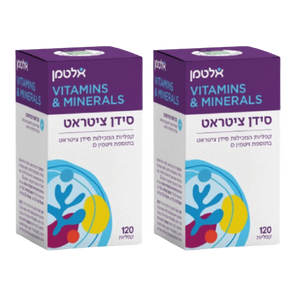 מארז זוגי | סידן ציטראט | בתוספת ויטמין D | מכיל 120 קפליות |