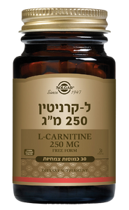 סולגאר | ל-קרניטין | 250 מ"ג | מכיל 30 טבליות |