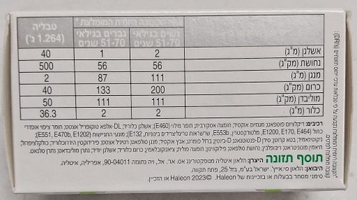 צנטרום סילבר 50+ | מולטי ויטמין בתוספת מינרלים | מכיל 60 טבליות | CENTRUM SILVER 50+