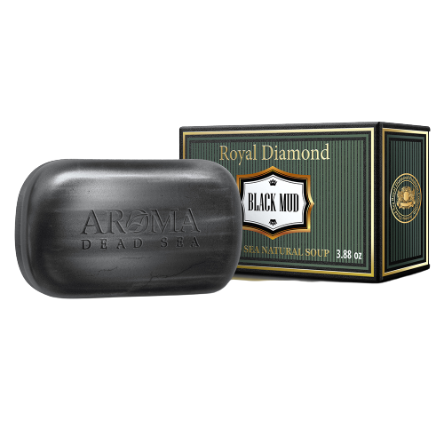 סבון בוץ שחור טבעי מכיל 110 גרם Aroma dead sea