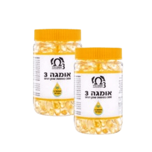 תוסף תזונה אומגה 3 | מבצע זוג | מכיל 200 כמוסות