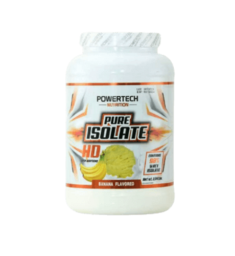 אבקת חלבון פאוורטק בטעם בננה | Pure Isolate HD אייזולט טהור | מכיל 1.8 ק