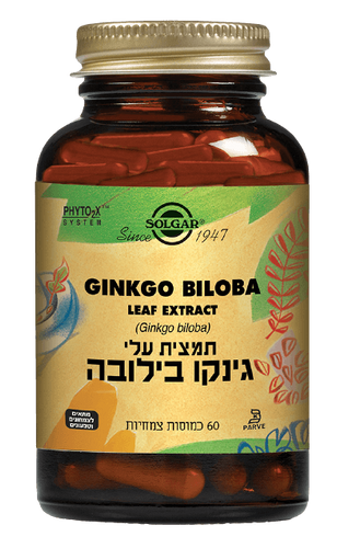 גינקו בילובה | תמצית עלי | 60 כמוסות |