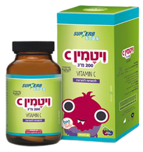 ויטמין C | טבליות למציצה | 200 מ"ג | מכיל 60 לכסניות | ללא סוכר | בטעם פירות יער |