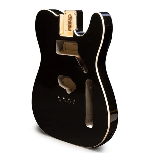 גוף לגיטרה ALLPARTS PTBF-BN-BW PRiMO Replacement Tele Body Black Onyx w/ White Binding